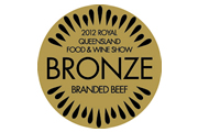 Bronze Medal 2012 Royal Queensland Food & Wine Show - Branded Beef