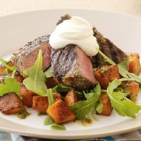 Spicy Steak with Sweet Potato