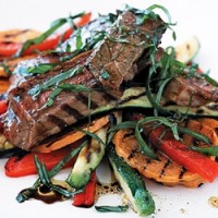 Barbecued Steak and Vegetables