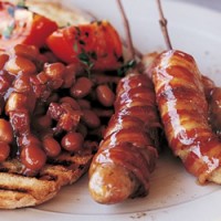 Pancetta-Wrapped Sausages