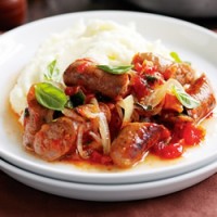 Sausage Ragu with Parmesan Mash