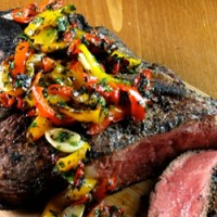 Cape Grim T-Bone with Roasted Pepper Jam